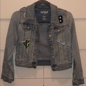 Cat&Jack Girls Jean Jacket w/ patches • Size 10/12